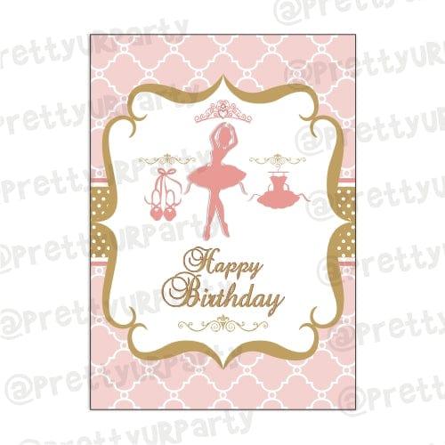 Pink and Gold Ballet Centerpieces - Pack of 2 THEME PARTIES Pretty UR Party Default Title