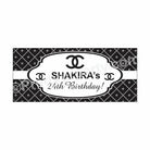 Personalized Chanel Theme Banner 30in ALL PARTY SUPPLIES Pretty UR Party Default Title