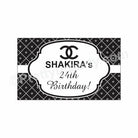 Chanel Theme Backdrop PERSONALISED Pretty UR Party Default Title
