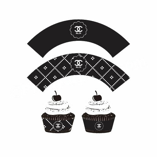 Chanel Theme Cupcake Wrappers