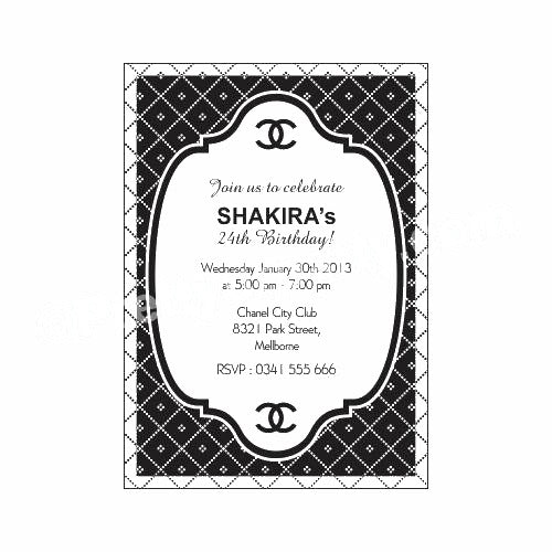 Chanel Theme E-Invitations