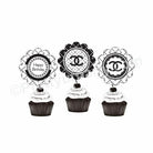 Chanel Theme Cupcake / Food Toppers THEME PARTIES Pretty UR Party