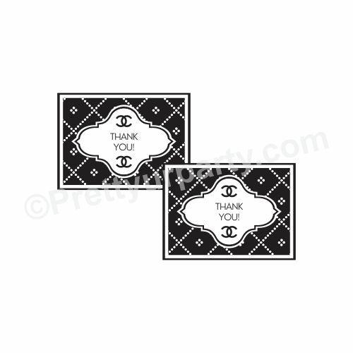 Chanel Theme Thank you Tags THEME PARTIES Pretty UR Party Default Title