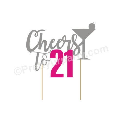 21st Birthday Cake Topper HANDCRAFTED Pretty UR Party Default Title