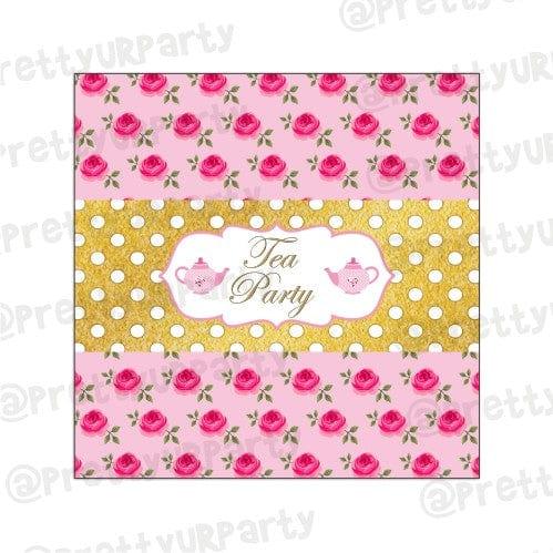 Tea Party Chocolate Wrappers THEME PARTIES Pretty UR Party Default Title