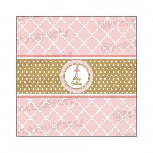 Pink and Gold Ballet Chocolate Wrappers