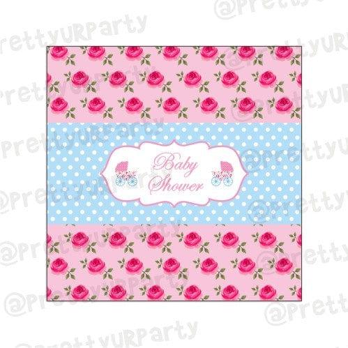 Shabby Chic Chocolate Wrappers BABY SHOWER Pretty UR Party Default Title