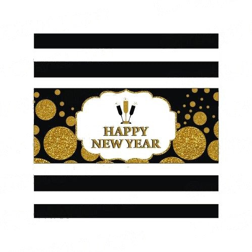 Gold and Black New Year Chocolate Wrappers