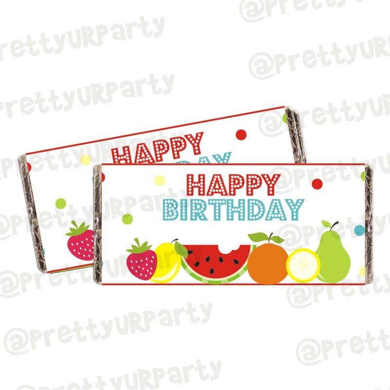Tutti Fruity Theme Chocolate Wrappers THEME PARTIES Pretty UR Party