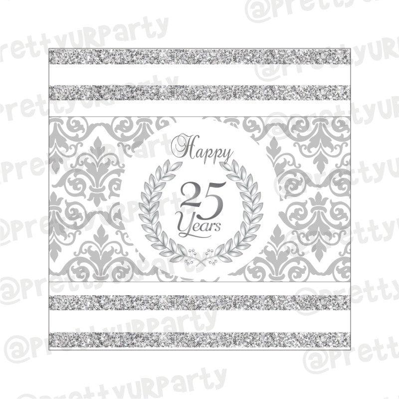 25th Anniversary Theme Chocolate Wrappers ALL PARTY SUPPLIES Pretty UR Party Default Title