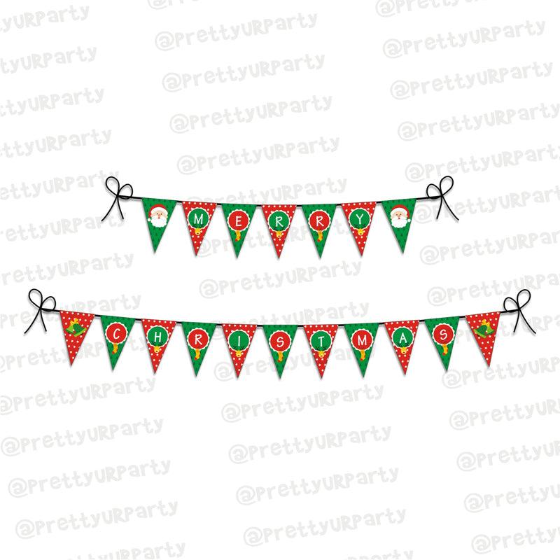 Christmas Bunting ALL PARTY SUPPLIES Pretty UR Party
