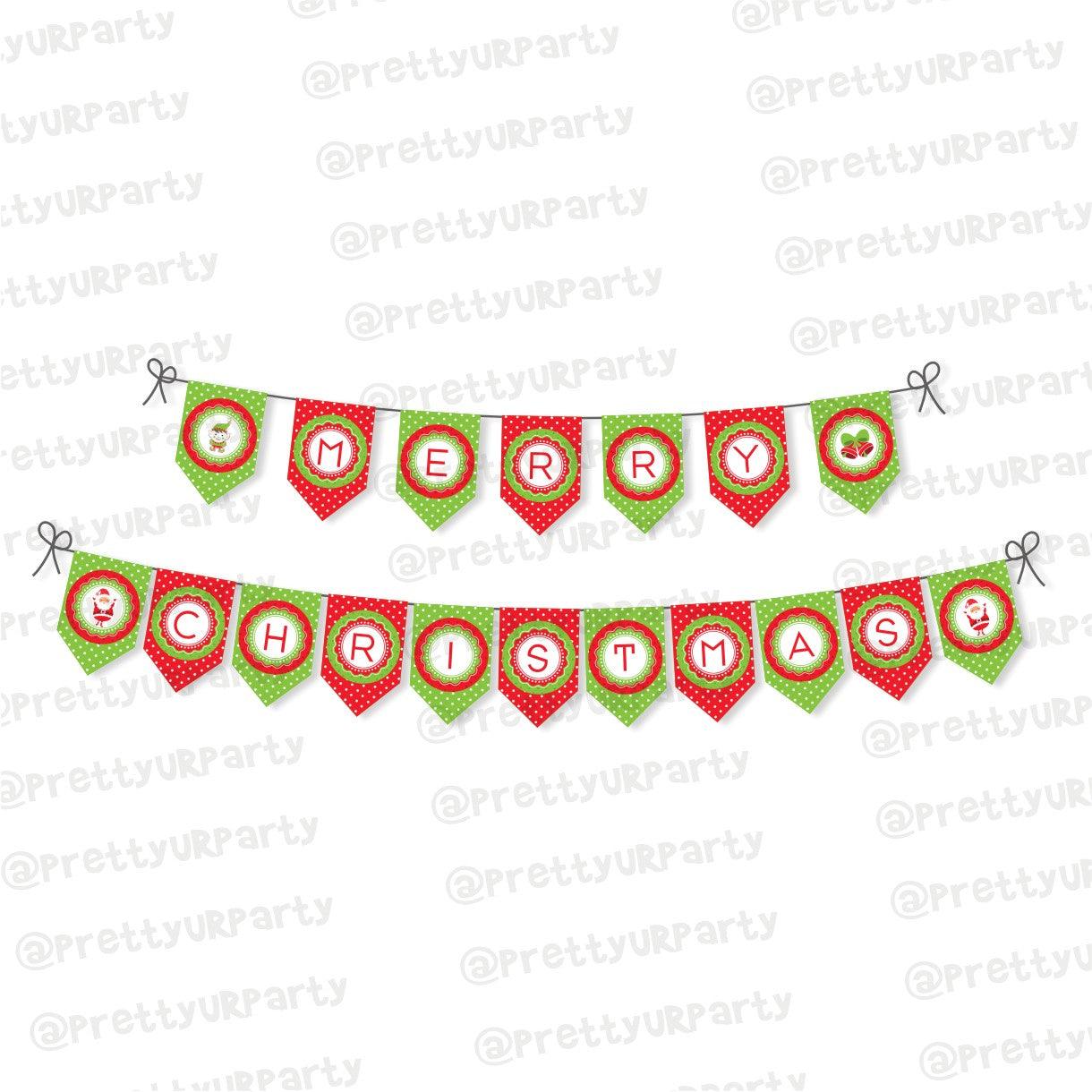 Christmas Bunting ALL PARTY SUPPLIES Pretty UR Party