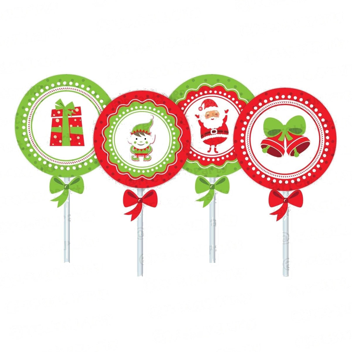 Christmas Cupcake / Food Toppers
