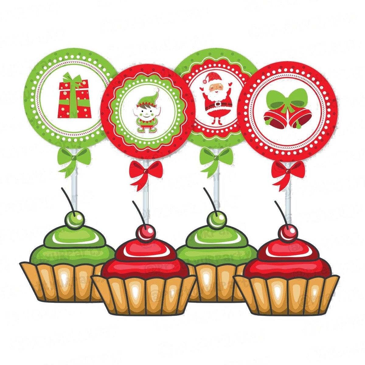 Christmas Cupcake / Food Toppers — image 2