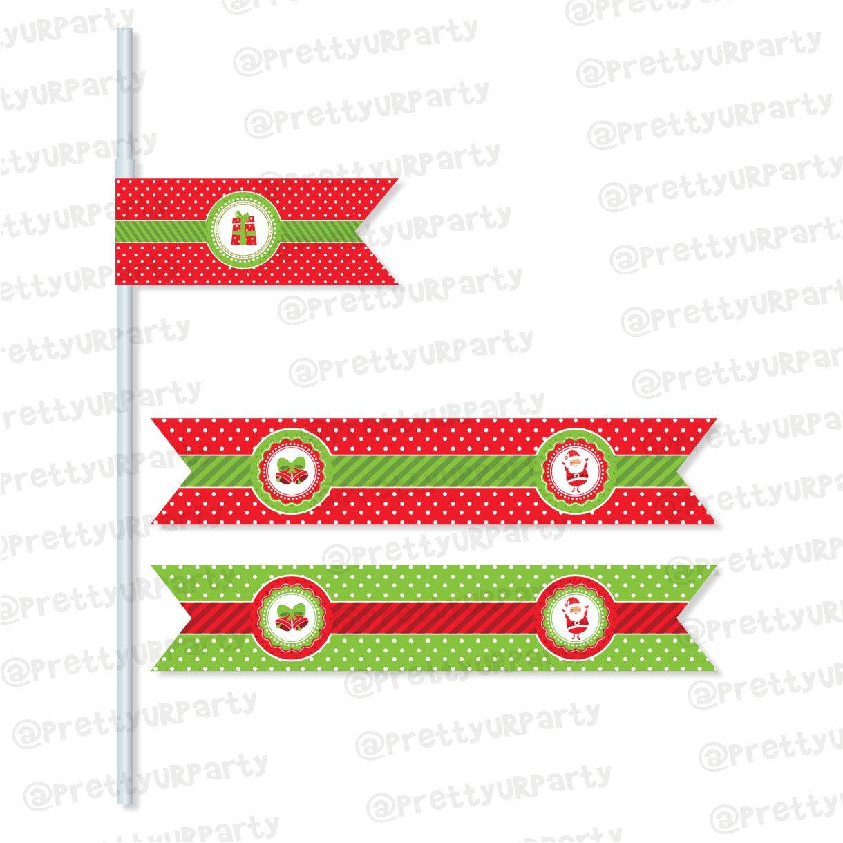 Christmas Drink Straws ALL PARTY SUPPLIES Pretty UR Party