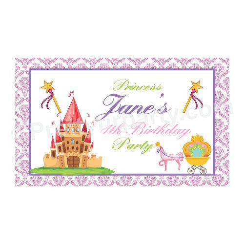 Cinderella Inspired Theme Backdrop PERSONALISED Pretty UR Party Default Title
