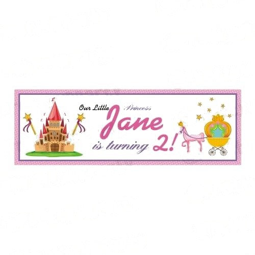 Personalized Cinderella Birthday Banner 30in