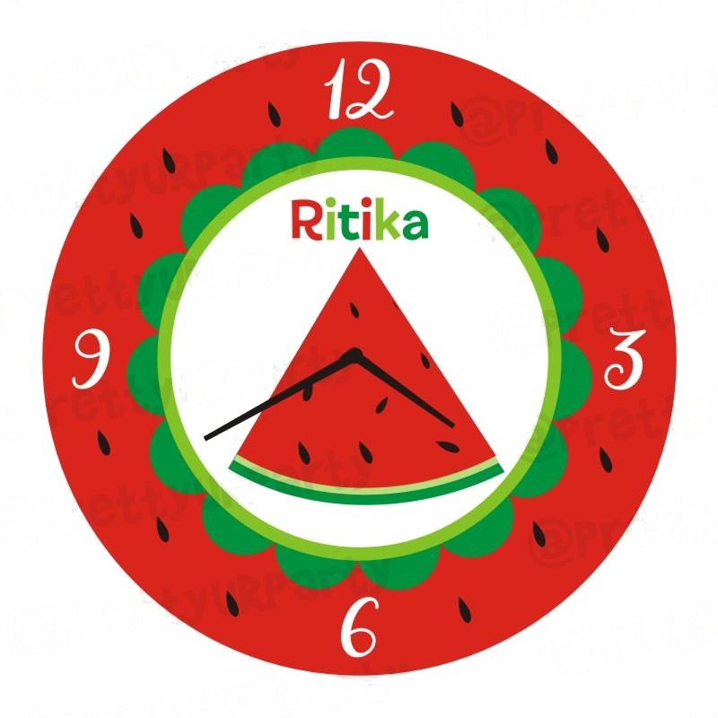 Personalised Watermelon Theme Clock — image 2