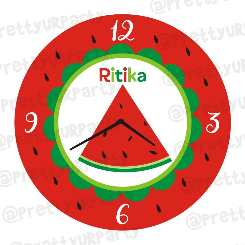 Personalised Watermelon Theme Clock THEME PARTIES Pretty UR Party