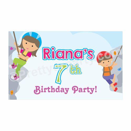 Climbing Theme Backdrop PERSONALISED Pretty UR Party Default Title