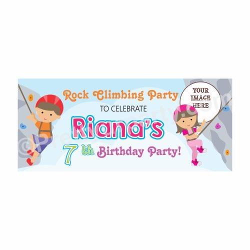 Personalized Climbing Theme Banner 30in ALL PARTY SUPPLIES Pretty UR Party