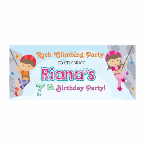 Personalized Climbing Theme Banner 30in ALL PARTY SUPPLIES Pretty UR Party Default Title