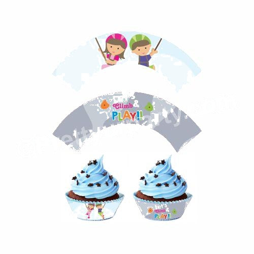 Climbing Theme Cupcake Wrappers