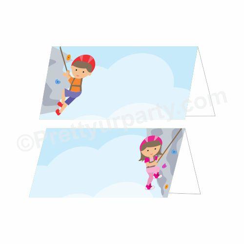 Climbing Theme Food Labels / Buffet Table Cards THEME PARTIES Pretty UR Party Default Title