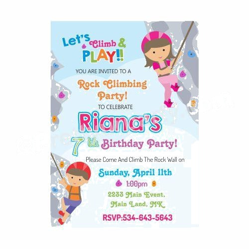 Climbing Theme E-Invitations