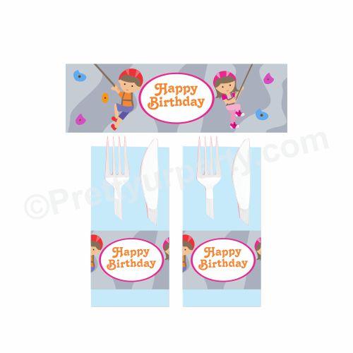 Climbing Theme Napkin Rings THEME PARTIES Pretty UR Party Default Title