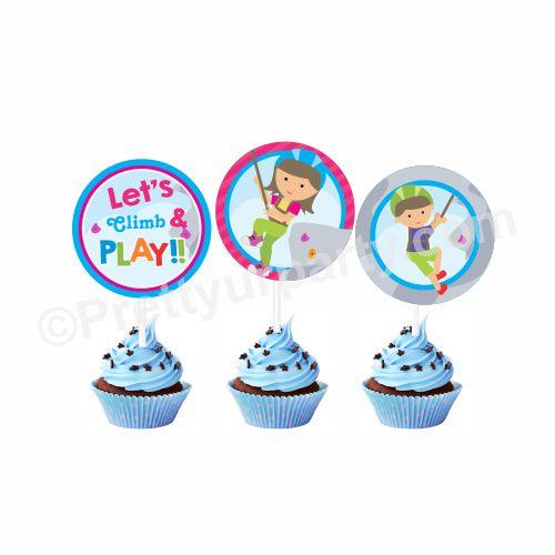 Climbing Theme Cupcake / Food Toppers THEME PARTIES Pretty UR Party