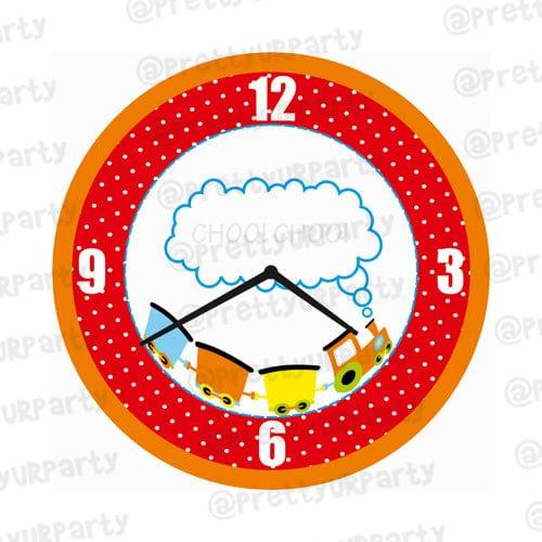 Personalised Train Clock THEME PARTIES Pretty UR Party Default Title