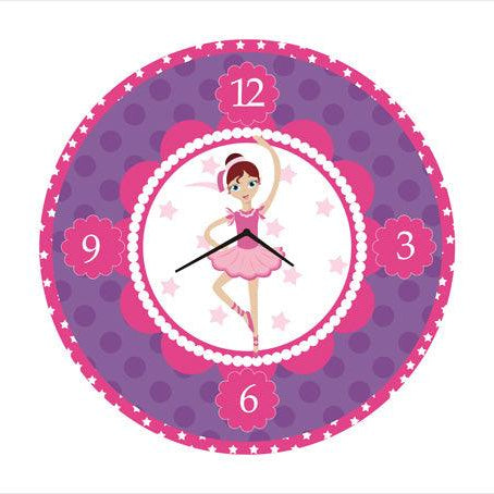 Personalised Ballerina Clock THEME PARTIES Pretty UR Party Default Title