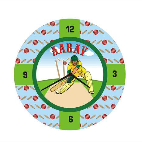 Personalised Cricket Clock THEME PARTIES Pretty UR Party