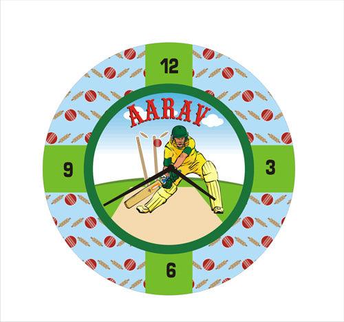 Personalised Cricket Clock THEME PARTIES Pretty UR Party