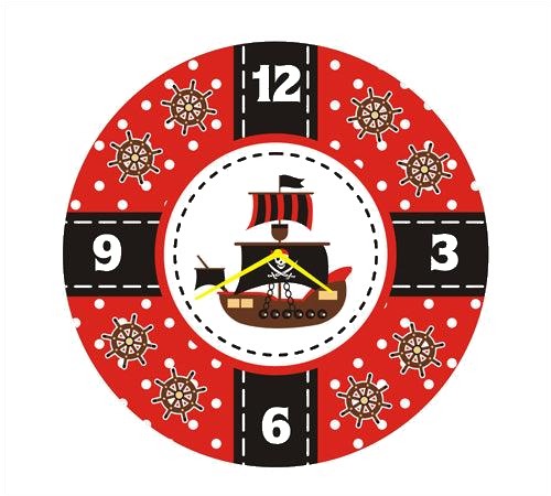 Personalised Pirate Clock