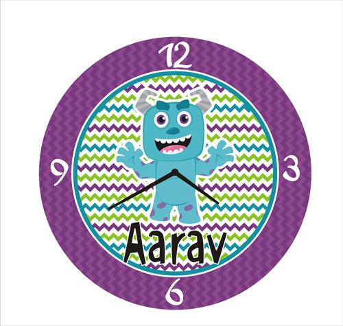 Personalised Monster Clock THEME PARTIES Pretty UR Party