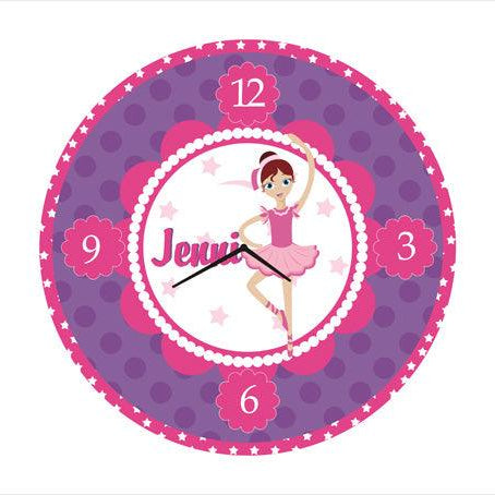 Personalised Ballerina Clock THEME PARTIES Pretty UR Party