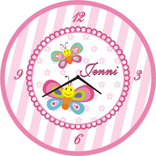 Personalised Butterfly Clock THEME PARTIES Pretty UR Party