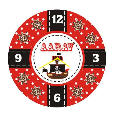 Personalised Pirate Clock THEME PARTIES Pretty UR Party