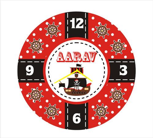 Personalised Pirate Clock THEME PARTIES Pretty UR Party