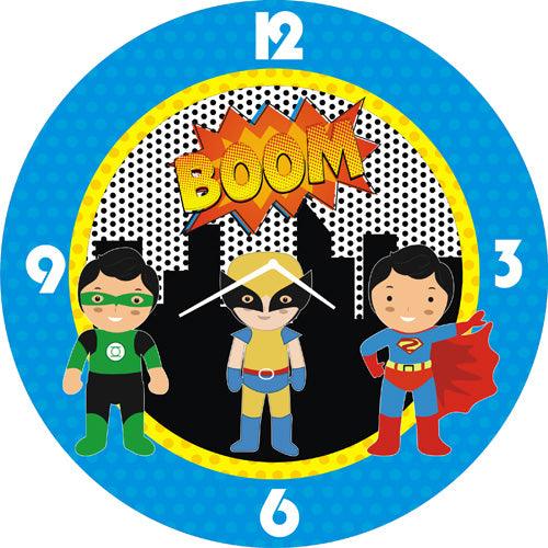 Personalised Super Hero Clock THEME PARTIES Pretty UR Party Default Title