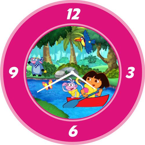 Personalised Dora The Explorer Clock THEME PARTIES Pretty UR Party Default Title