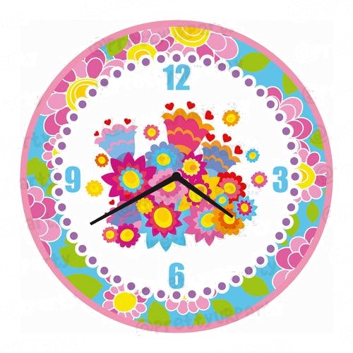 Personalised Flowers Clock