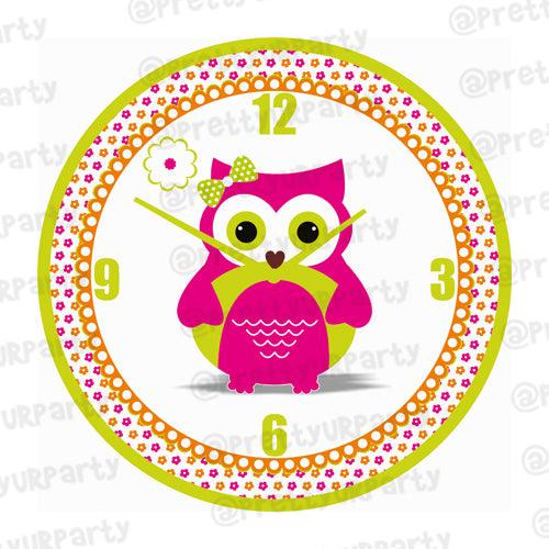 Personalised GirlyOwl Clock RETURN GIFTS Pretty UR Party Default Title