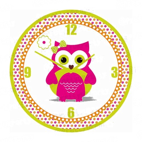 Personalised GirlyOwl Clock
