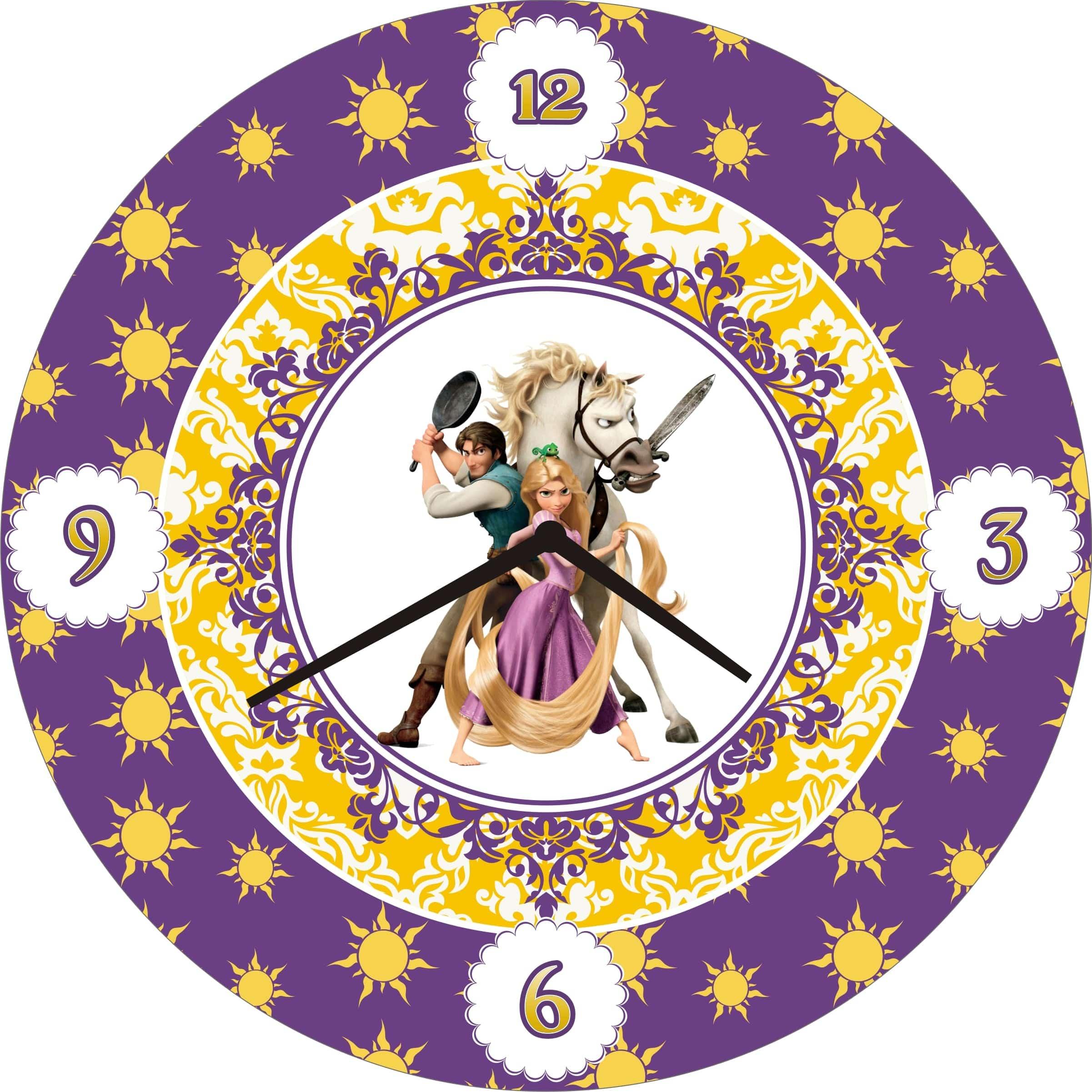 Personalised Tangled / Rapunzel Clock THEME PARTIES Pretty UR Party