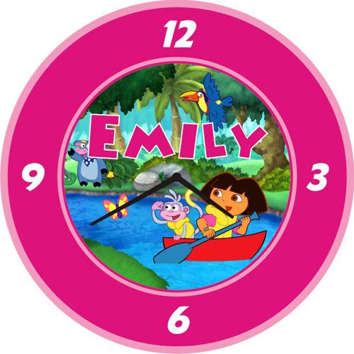 Personalised Dora The Explorer Clock THEME PARTIES Pretty UR Party