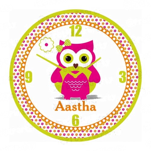Personalised GirlyOwl Clock — image 2