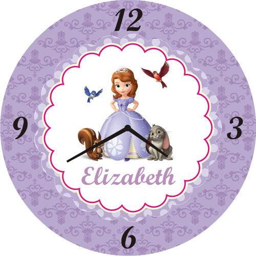 Personalised Sofia the first Enchanted Garden Party Clock THEME PARTIES Pretty UR Party